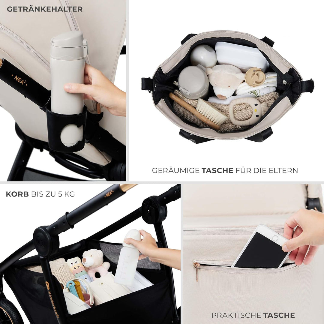 Kinderkraft NEA 2 Kinderkraft buggy von Geburt bis 22 kg, Zusammenklappen mit einer Hand, Liegeposit