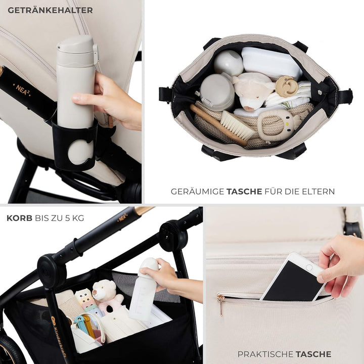 Kinderkraft NEA 2 Kinderkraft buggy von Geburt bis 22 kg, Zusammenklappen mit einer Hand, Liegeposit
