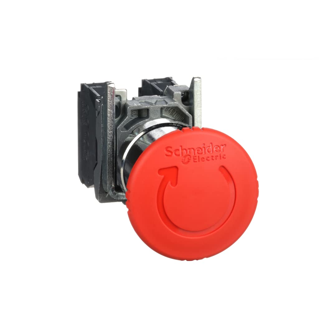 Schneider Electric Harmony XB4 – Notausschalter – Ø40 – Drücken – Rot – 1O+1F – Schrauben