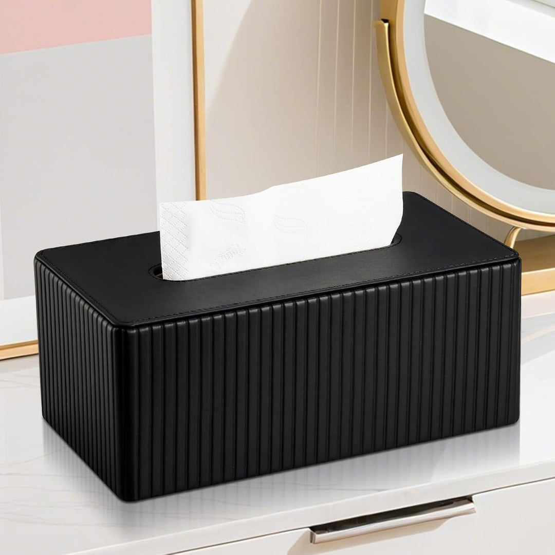 KINGFOM Kosmetiktücherbox Taschentuchbox, Rechteckige Tissue Box Tücherbox für Wohnzimmer, Badezimme