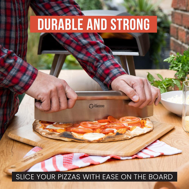 Chef Pomodoro Pizzaschieber – Pizzaschaufel – Pizzaheber aus Bambus – Pizzaschieber Holz – Pizzascha