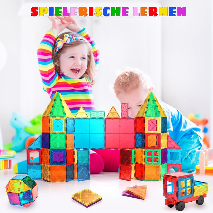 LeagoEra Magnetische Bausteine 70 Teile, Magnetspielzeug Magneten Kinder Magnetbausteine Magnet Spie