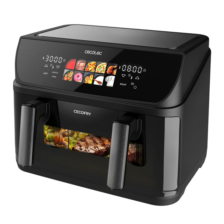 Cecotec Cecofry&Grill Duoheat 10000 Luftfritteuse, 10 l, 4 Widerstände, Air Fryer, Cecofry&Grill Duo
