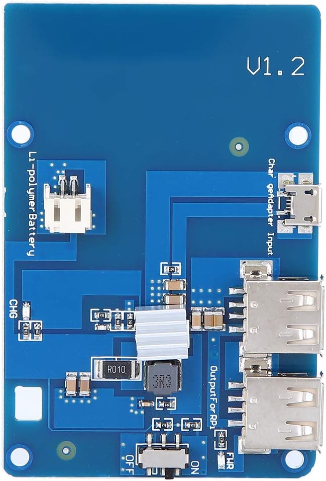 USV-Erweiterungsplatine, 3800 MAh Lipo-Batteriemodul, Dual-USB-Ausgang, Passend für