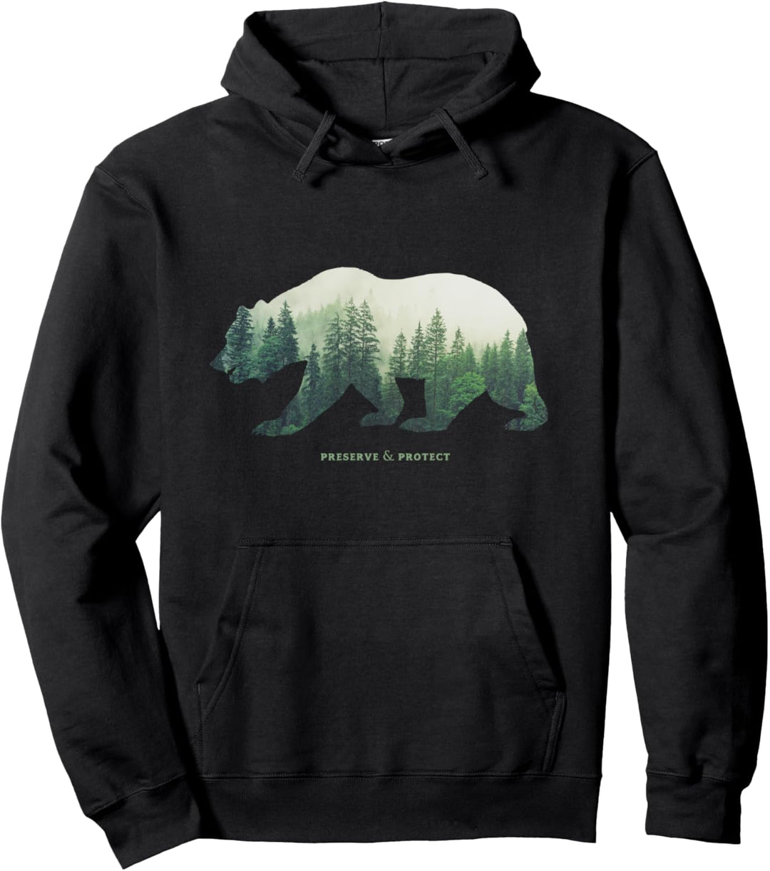 Preserve & Protect Umweltschutz Klimaschutz Rettung Erde Bär Pullover Hoodie