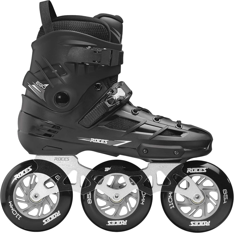 Roces Unisex – Erwachsene EGO 3X110 TIF Inline-Skates, Black-Silver 41, 41