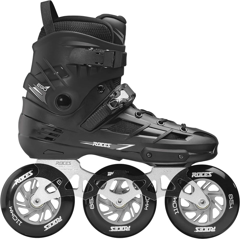 Roces Unisex – Erwachsene EGO 3X110 TIF Inline-Skates, Black-Silver 43, 43