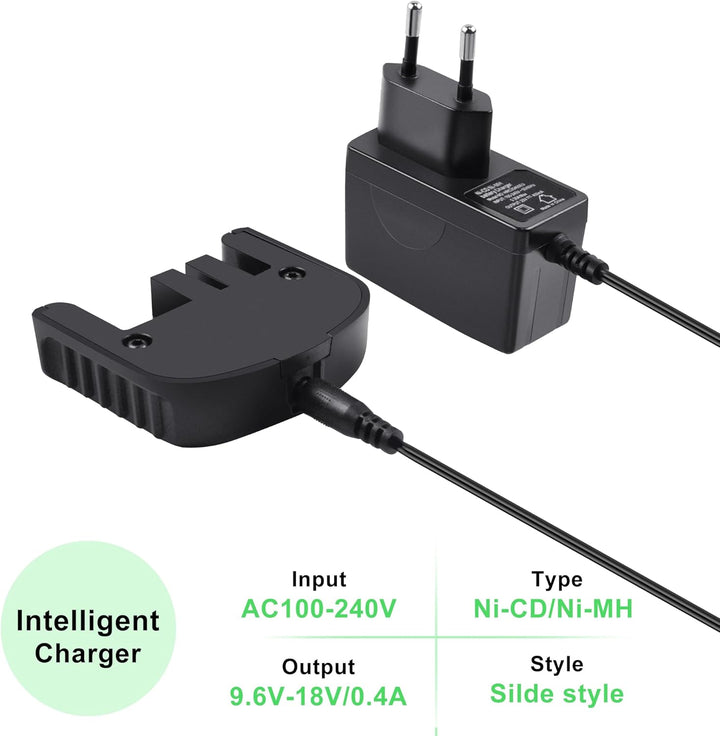 9.6V-18V Ladegerät für Black+Decker 9.6V 12V 14.4V 18V NI-MH/NI-Cd Akkus, für HPB12 HPB14 HBP18 A171