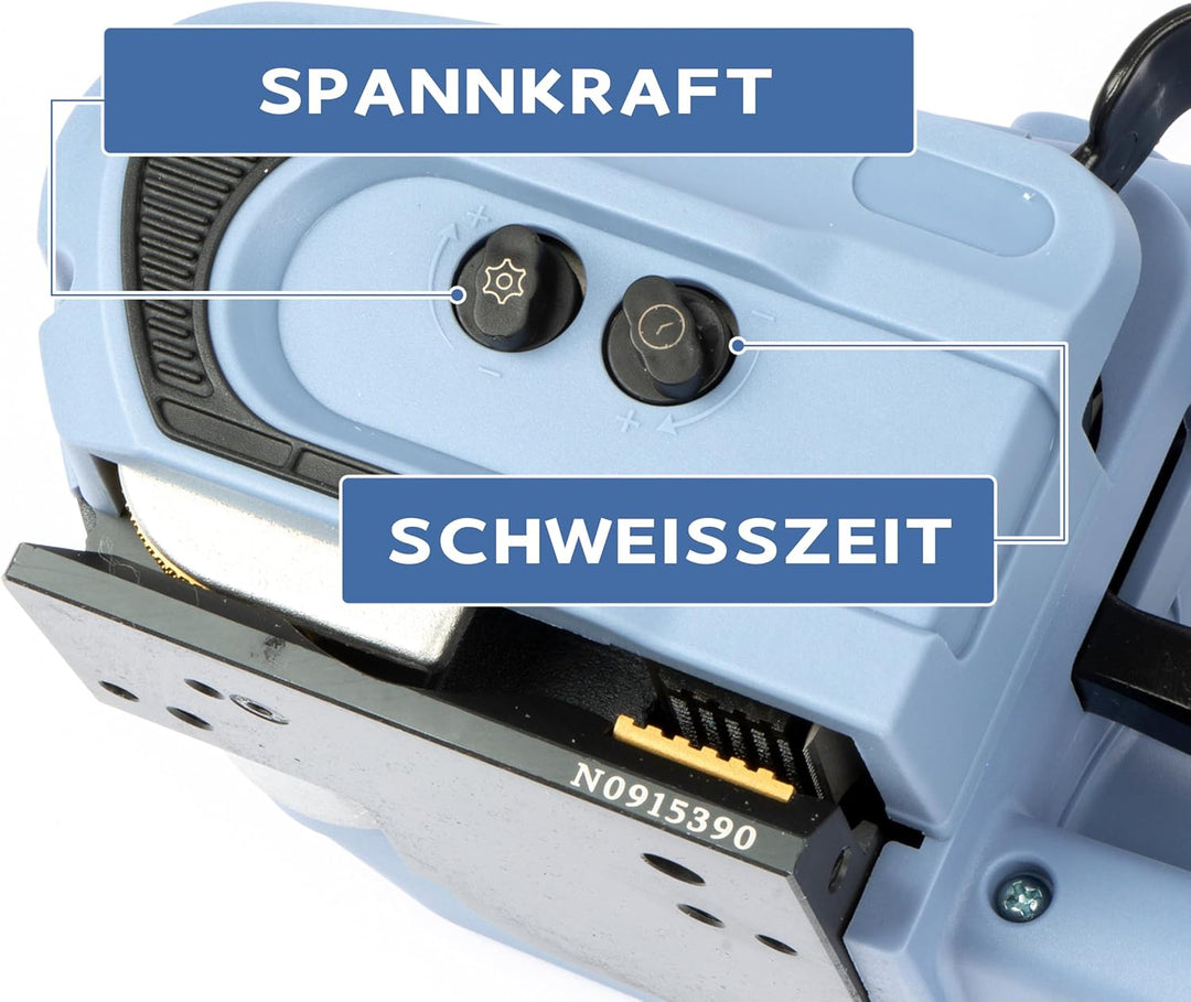 U.S. Solid Elektrische Umreifungsgerät mit 2x4000mAh Akku, für 13-16 mm PP/PET-Bänder, Vollautomatis