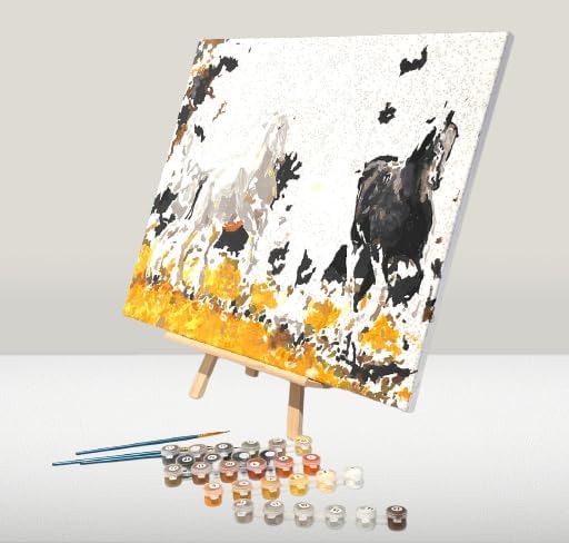 STANDSTAFFELEI Staffelei Dreifuss aus Holz - 45 cm Hoch - Mini Staffelei für Präsentation von Gemäld