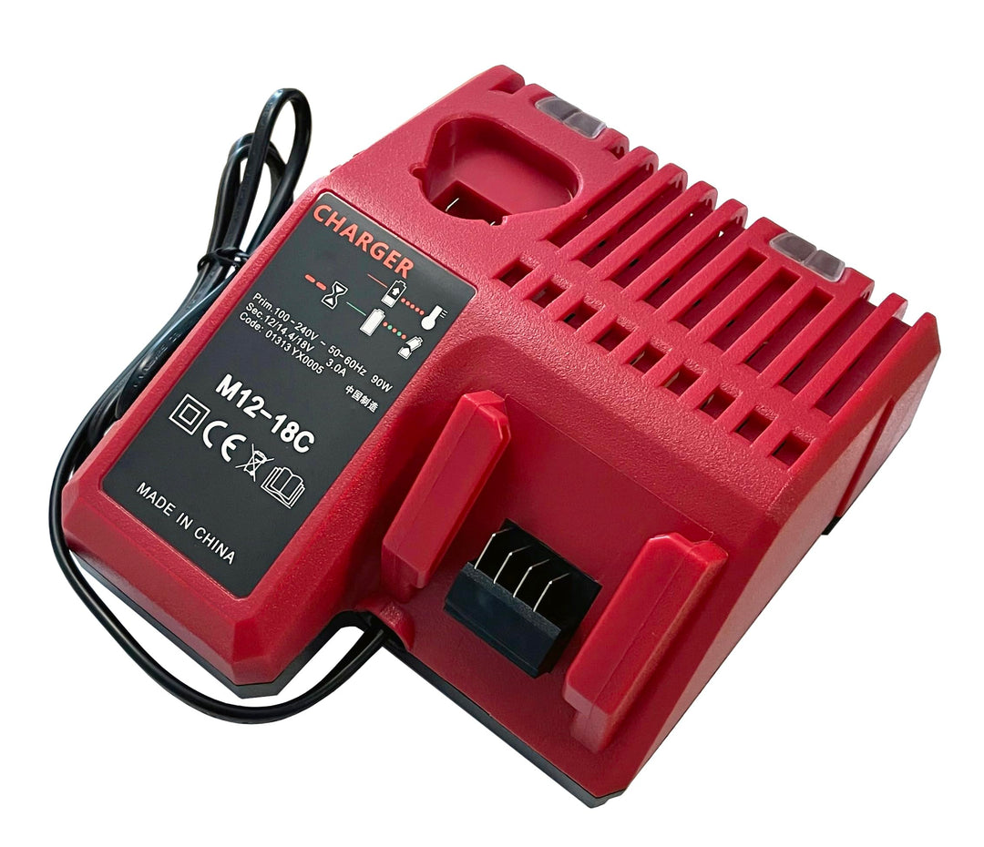 CYDZ® Ersetzen Ladegeräte für Milwaukee M18 M12 18V 220V Li-ion Tool Battery 48-59-1812 48-59-1807 4