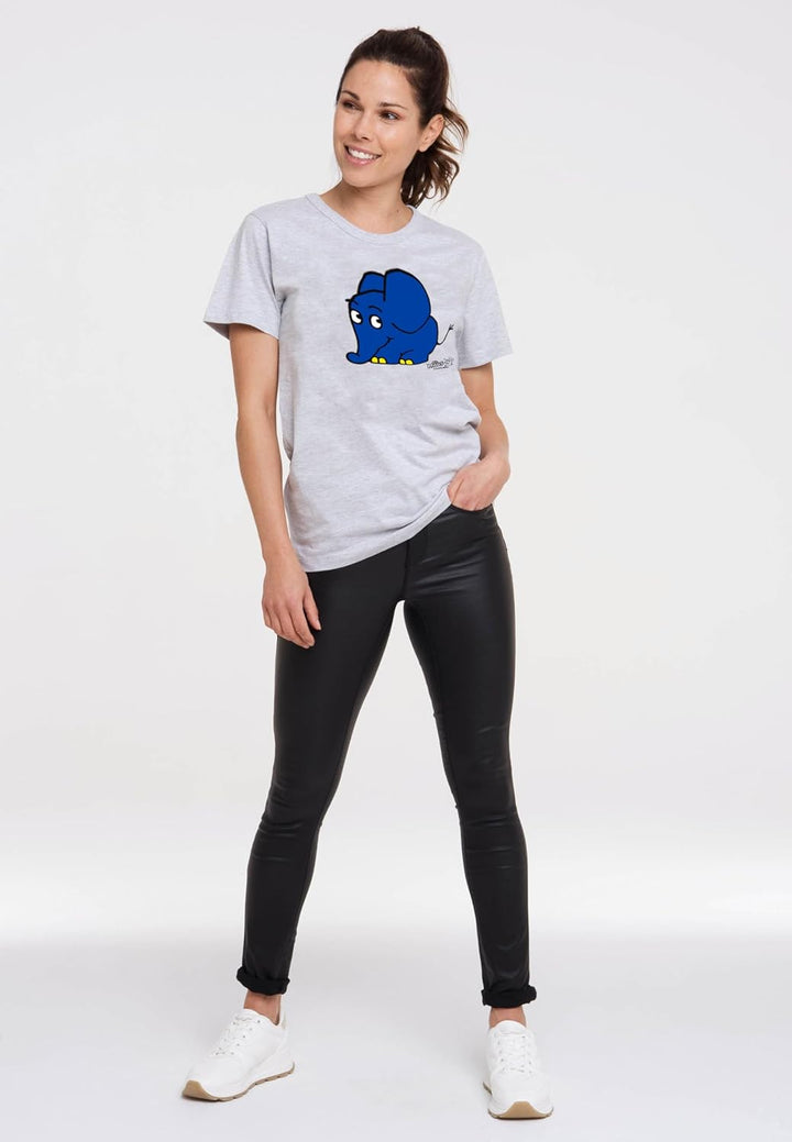 Logoshirt® TV I Die Sendung mit der Maus I Elefant I T-Shirt Print I Damen &amp; Herren I kurzärmlig I L