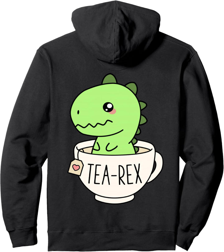 Tea-Rex Cute T-Rex Dinosaur Kawaii Funny Dino Pun Pullover Hoodie