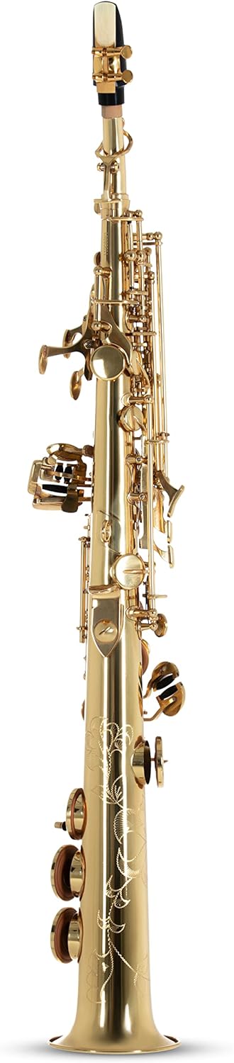 Roy Benson Bb Sopran Saxophon MOD.SS-302 gerade Form lack., inkl. leichtem Rechtecketui, SS-302