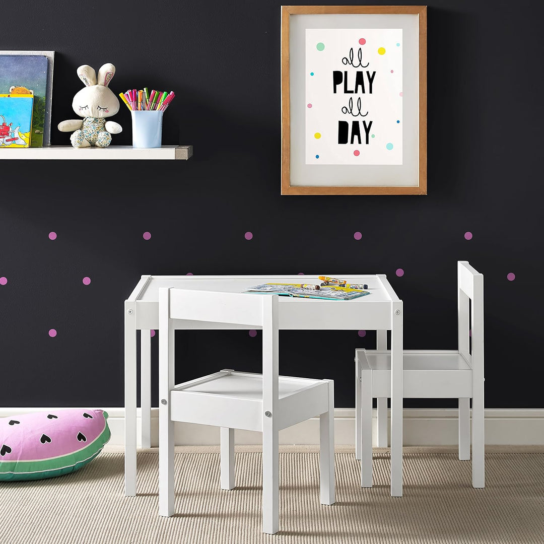 Baby Relax Tisch-und Stuhlset, White, Mittel Weiss, Weiss