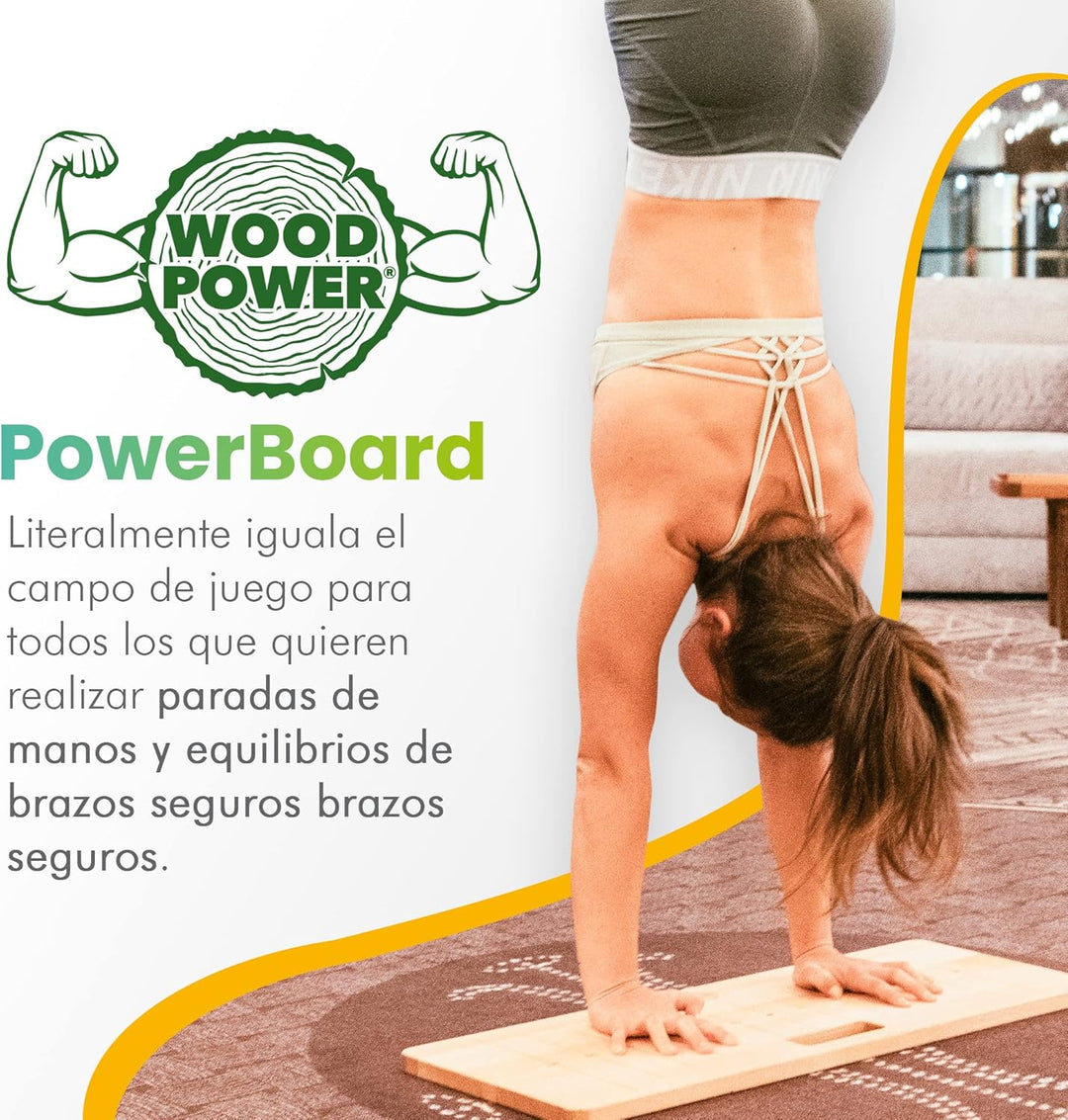 woodpower® PowerBoard: Handstand-Board & Arm-Balance Trainer für die perfekte und komfortable Handpo