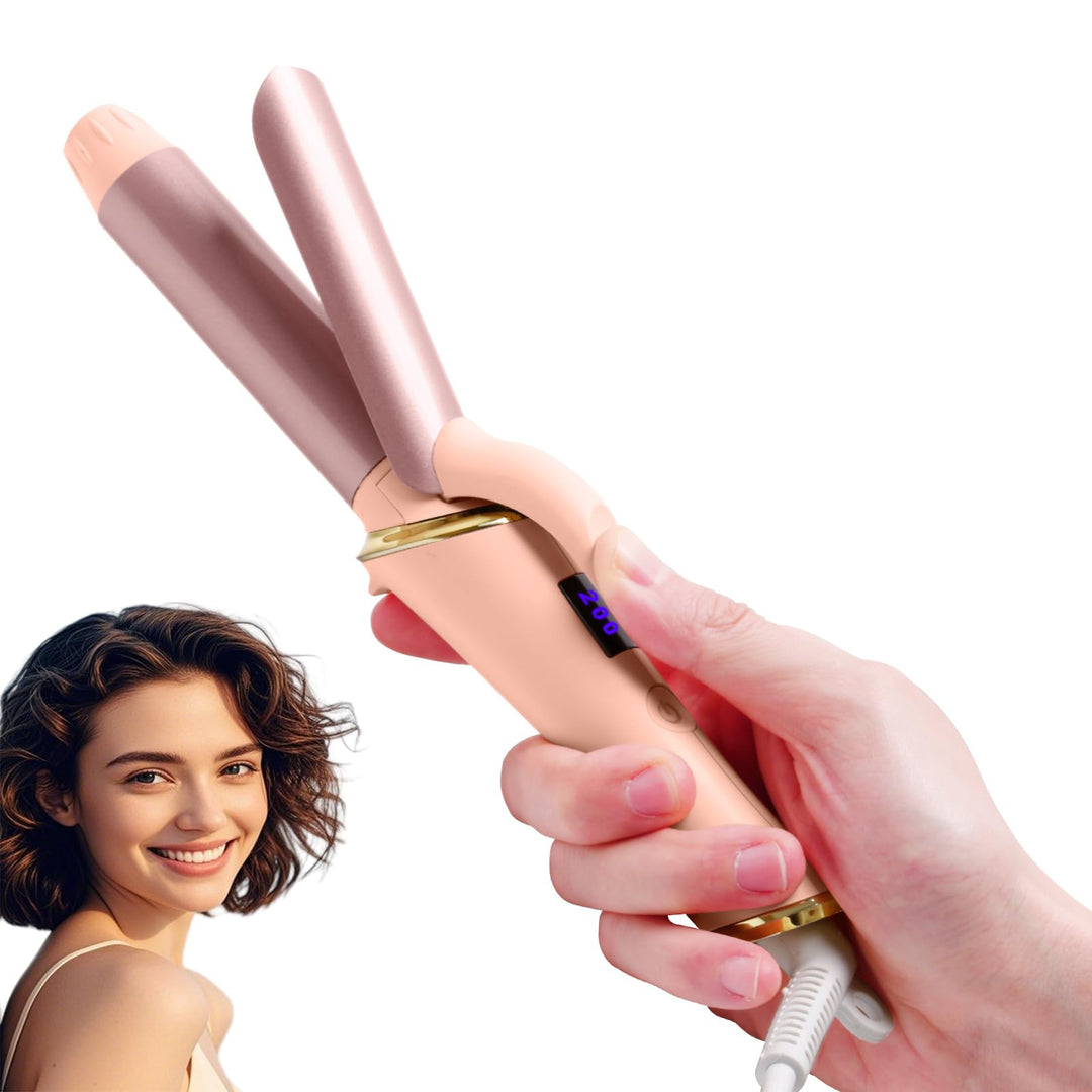 25mm lockenstab für kurze haare, Reise Lockenstabs mit LCD Display, 5 Temperatur Einstellbar 120-200
