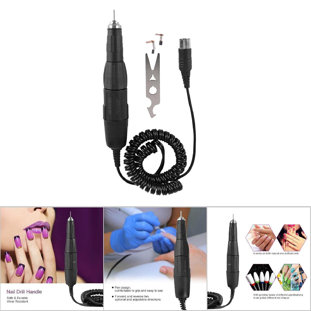 Elektrischer Nagelbohrergriff für Nagelmaniküremaschine, 02L-2,35 mm Handstück, Schwarz