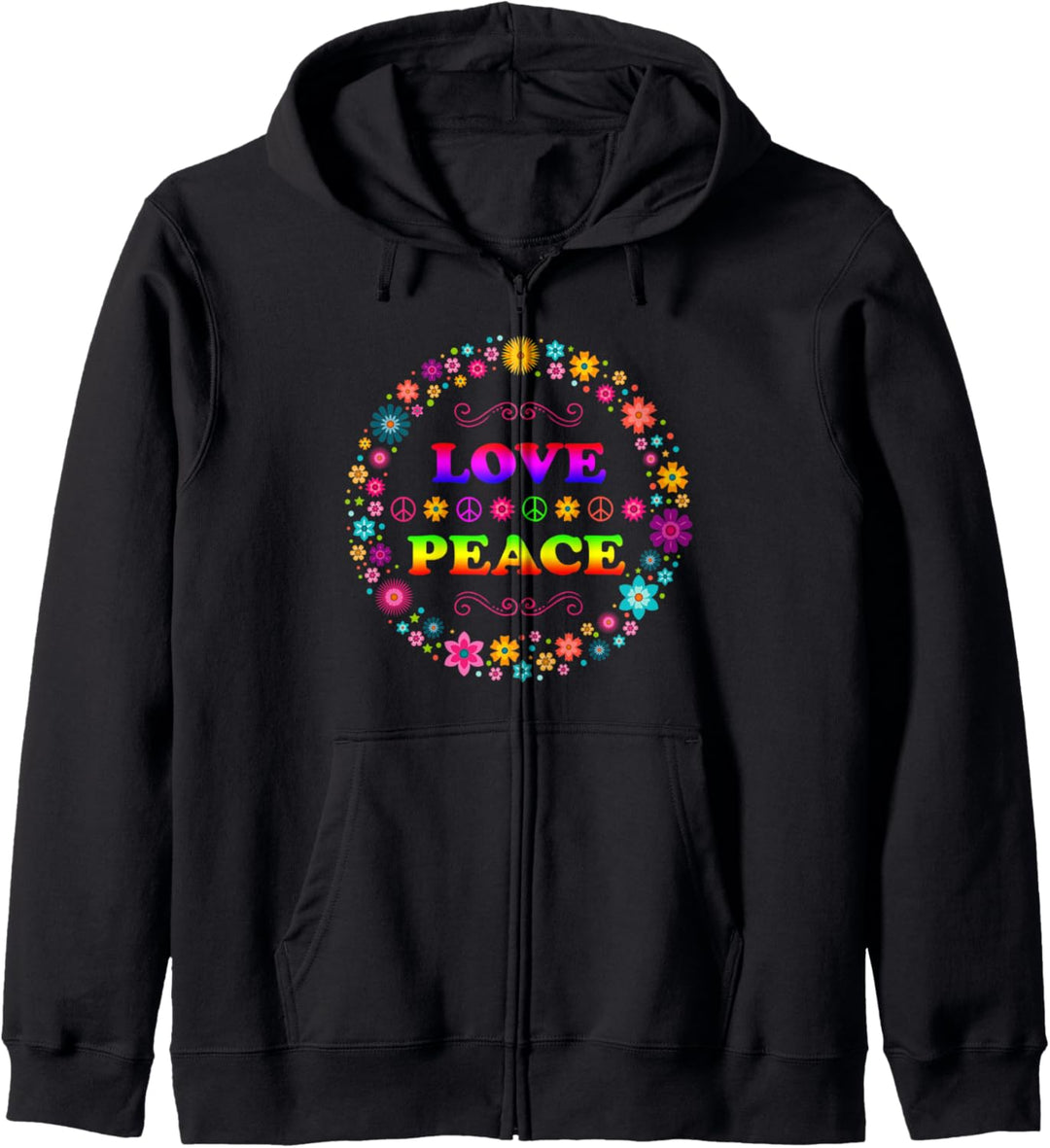 Peace Sign Love T Shirt | 60s 70s Hippie Costume T-Shirt Kapuzenjacke