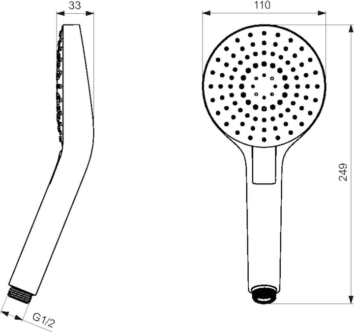 Ideal Standard A7218AA Ceratherm T50 Brausekombination Aufputz, 900mm