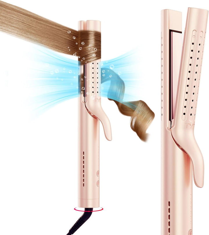 TYMO Airflow Glätteisen Locken und Glätten - Ionen Haarglätter und Lockenstab 2 in 1 für Schnell Glä