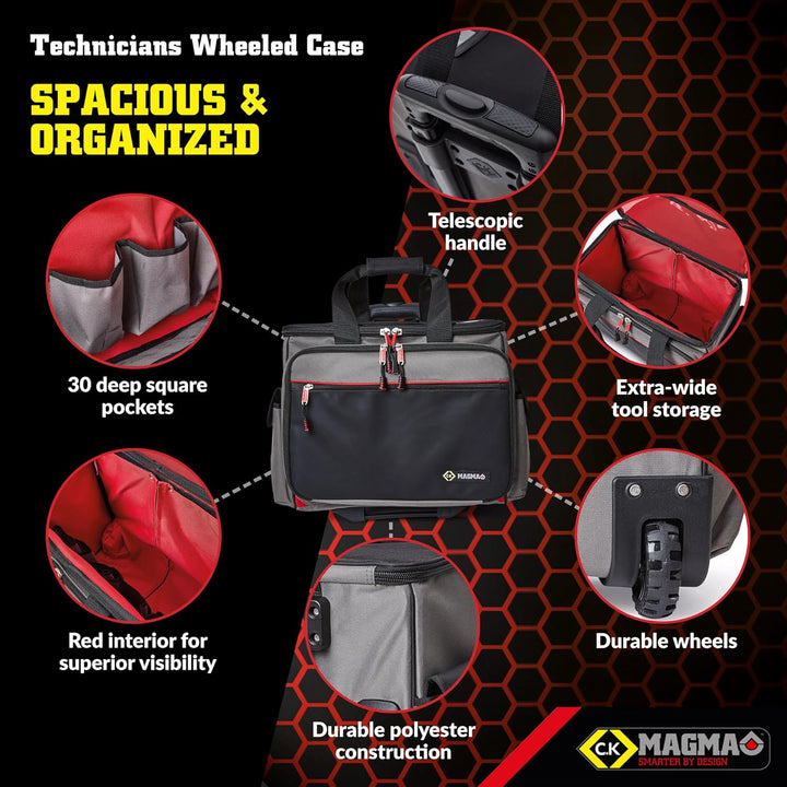 C.K Magma MA2650 Techniker Werkzeugtasche Trolley | 50 x 30 x 40 cm | Einfacher Transport | Stabil &