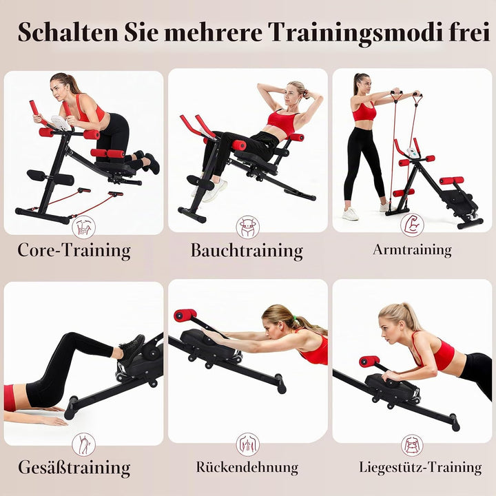 Bauchmuskeltrainer für Zuhause Rot, Rot