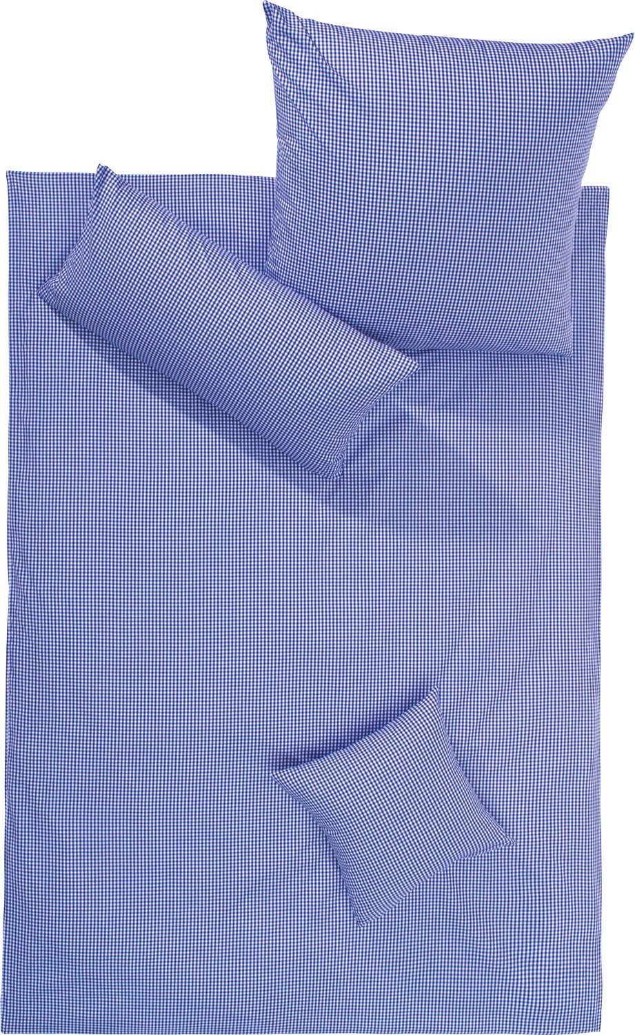 Lorena Bettwäsche Batist blau Grösse 135x200 cm (80x80 cm) 135 cm x 200 cm Dunkelblau, 135 cm x 200