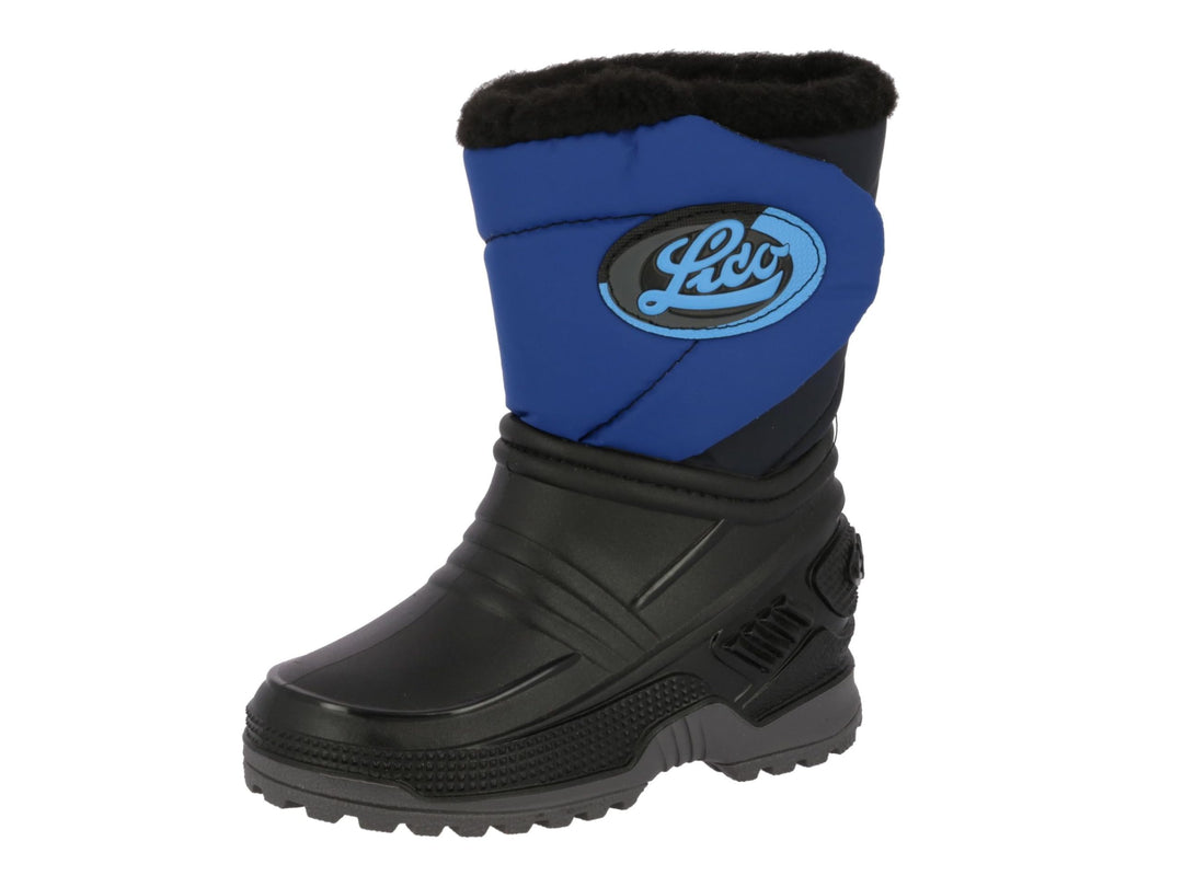Lico Unisex Kinder Terra Gummistiefel 25 EU Schwarz Blau, 25 EU Schwarz Blau