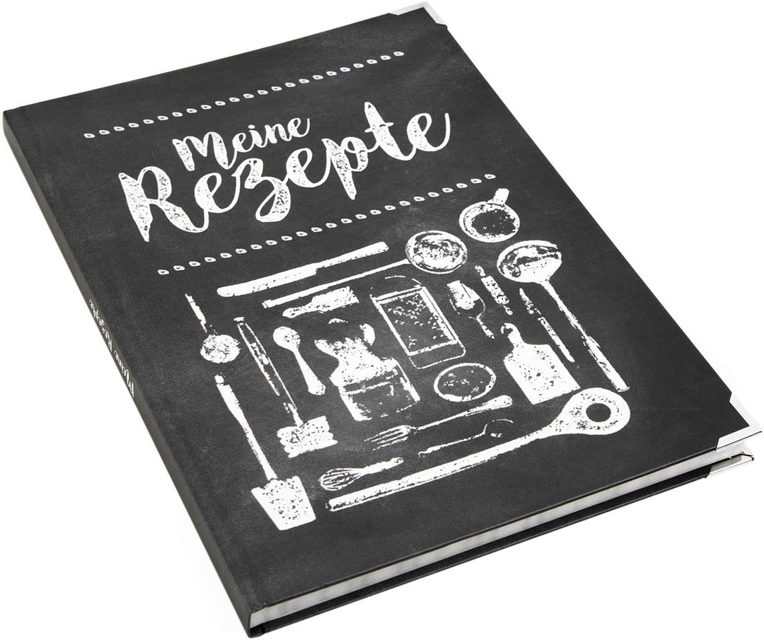 Logbuch-Verlag Notizbücher für die Küche SET - 2 leere Rezeptbücher zum Selber Schreiben DIN A4 + A5