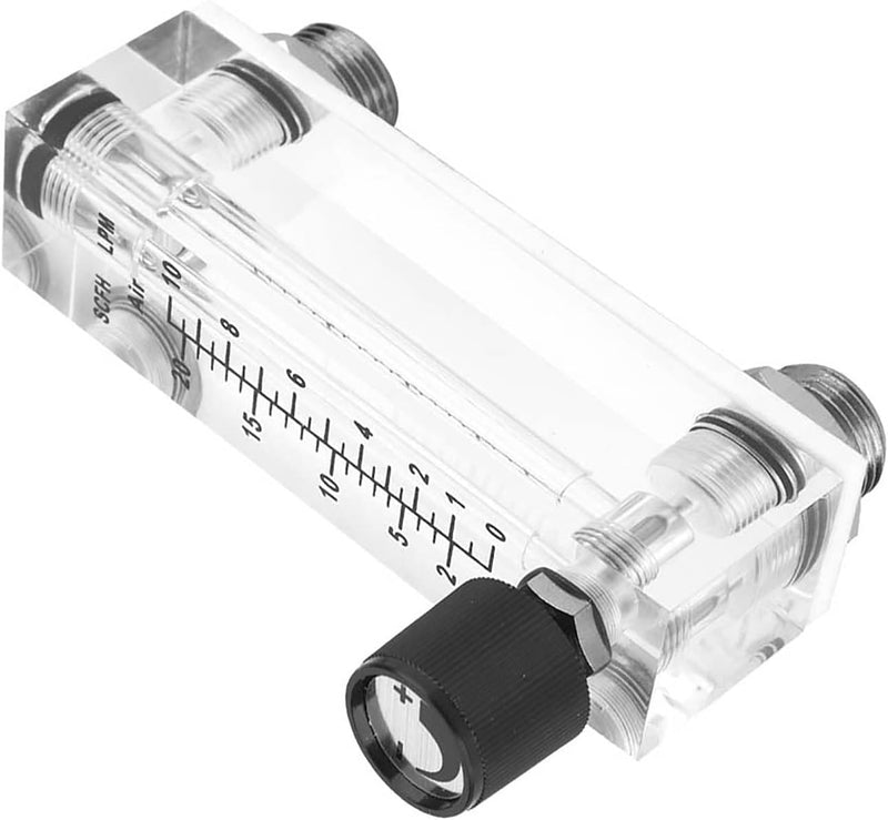 1~10LPM 1/4 "BSP M18 * 1,5-Panel-Durchflussmesser, LZM-6T mit schwarzem Einstellknopf, 4% Genauigkei