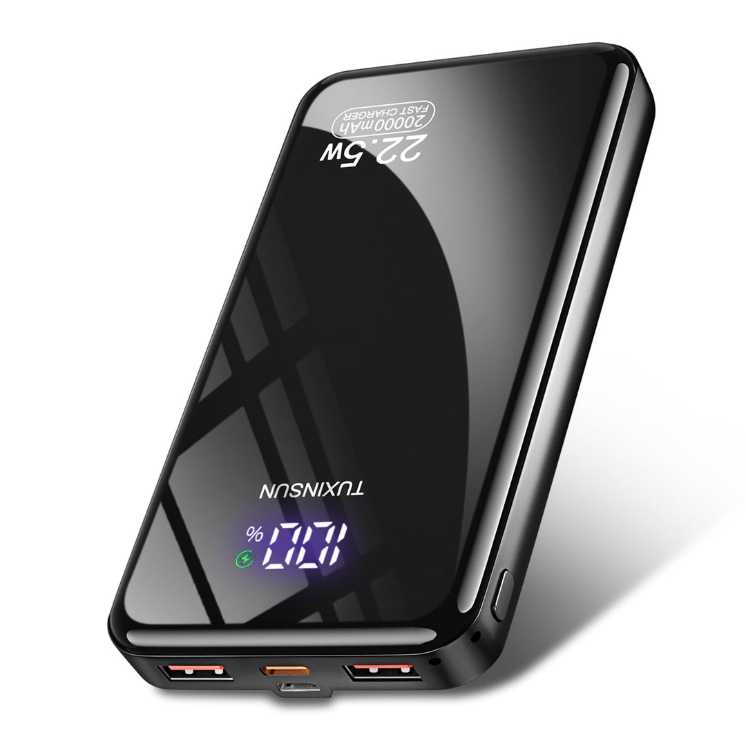 Power Bank 20000 mAh 22.5 W PD3.0 QC4.0 Externer Handyakku PD20W Schnellladen Powerbank mit LCD-Disp