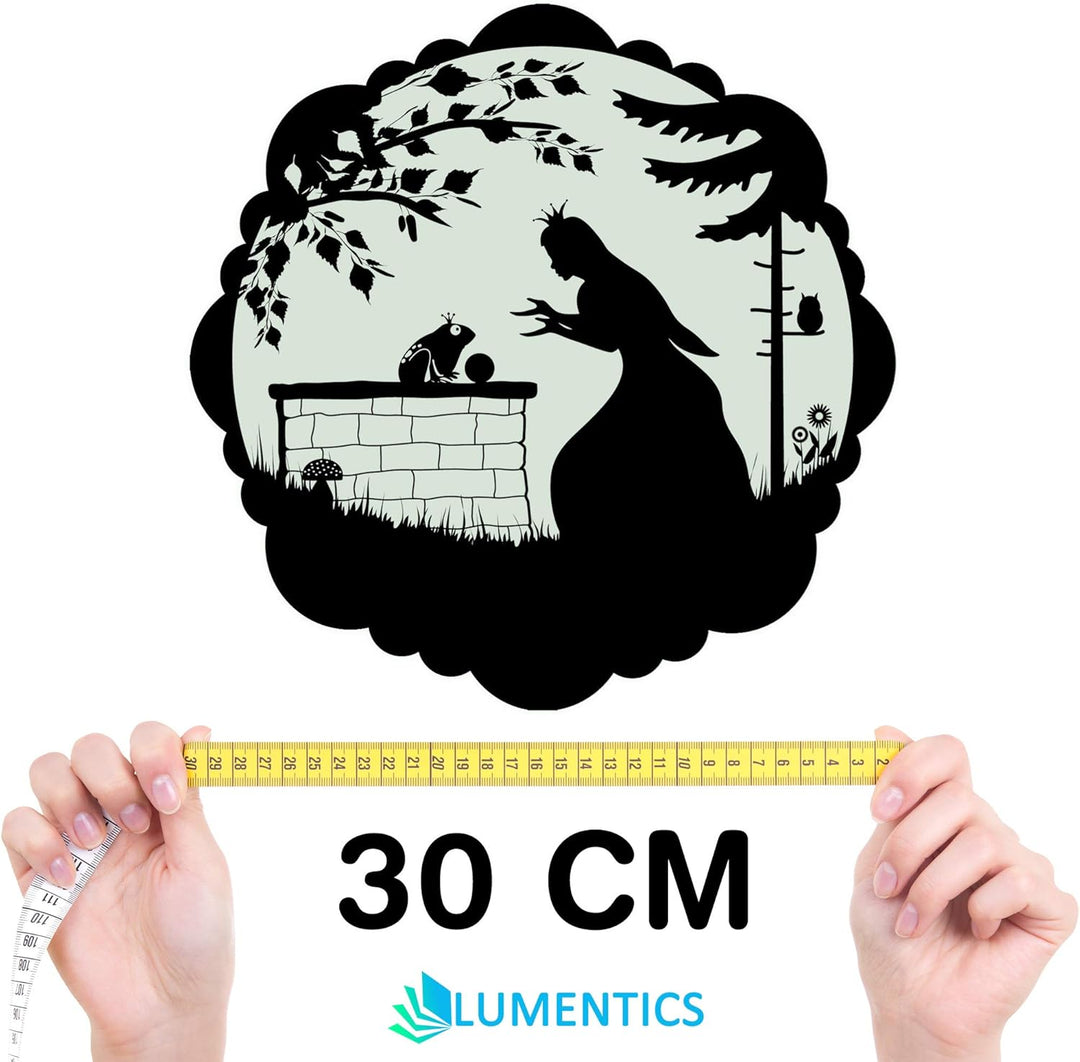 lumentics Märchenaufkleber Fröschkönig - Im Dunkeln leuchtender Motiv-Aufkleber. Sticker mit angepas