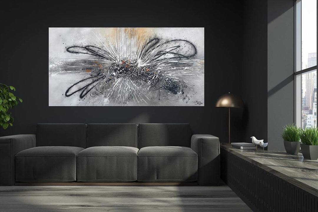 Monica Mirafiori I 100% HANDGEMALT I Gemälde Fusion 100x50cm | Gemälde Handgemalt | Acrylgemälde | S
