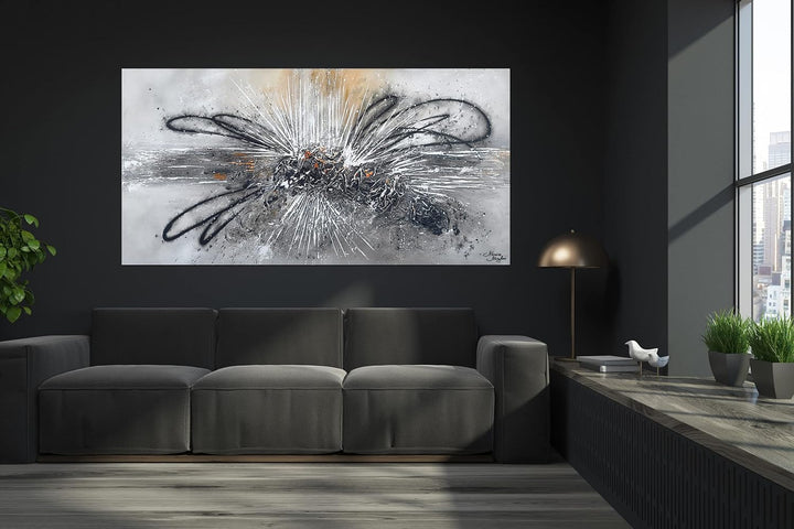 Monica Mirafiori I 100% HANDGEMALT I Gemälde Fusion 100x50cm | Gemälde Handgemalt | Acrylgemälde | S