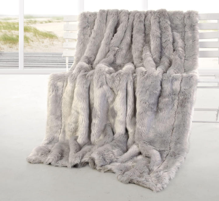 Wohnen & Accessoires Felldecke, Webpelzdecke Zobel grau (Felldecke 150x200cm), Felldecke 150x200cm