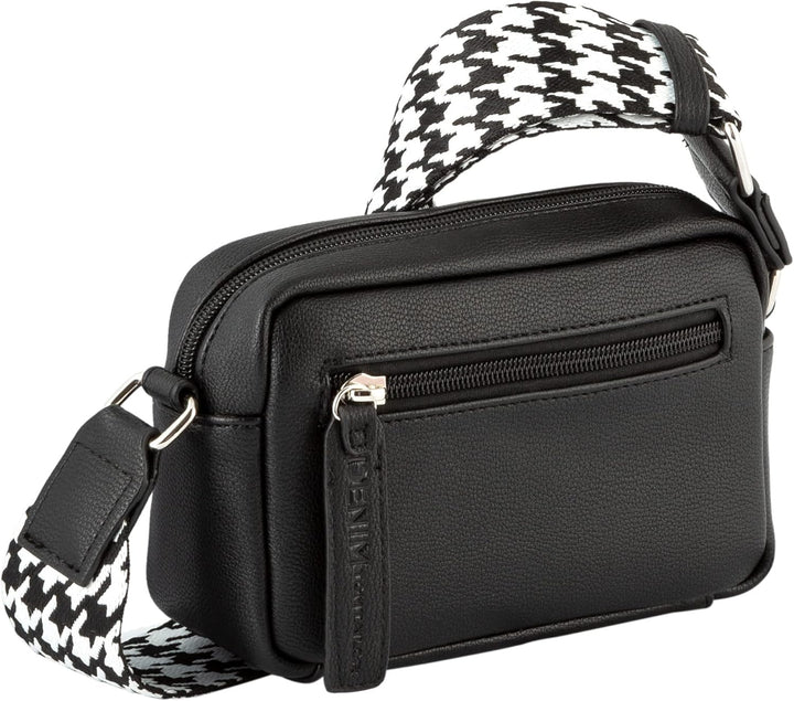 TOM TAILOR Damen Denim Bags Abbie Umhängetasche Handtasche Mittelgross Braun Schwarz, Schwarz