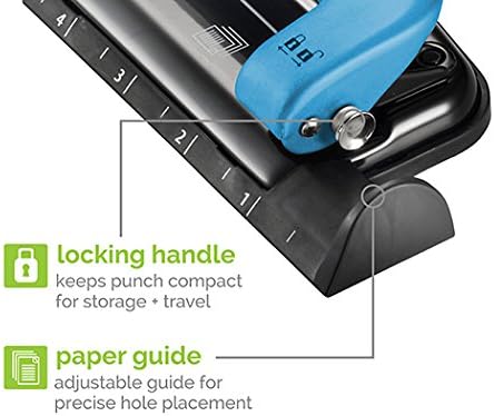 PaperPro Compact 3-Loch-Heftgerät Small (1-24) blau, blau