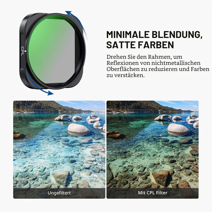 NEEWER 4er Pack ND Filter kompatibel mit Insta360 Ace Pro/Ace Pro 2, CPL + ND8 + ND16 + ND32, Nicht
