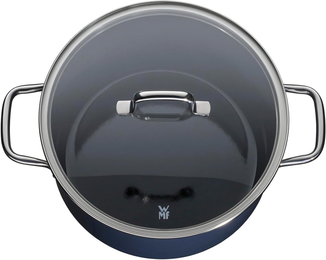 WMF Fusiontec Essential Kochtopf gross, 24 cm, Glasdeckel, Fleischtopf Induktion, 6,4l, High-Tech Ke
