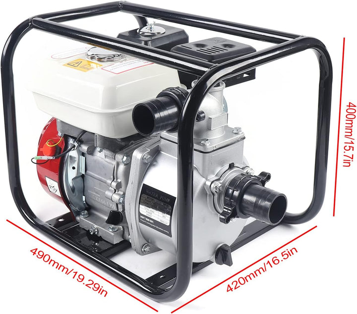 Benzin Motorpumpe Schmutzwasserpumpe Wasserpumpe Gartenpumpe Teichpumpe 2 Zoll 4 Takt 210CC