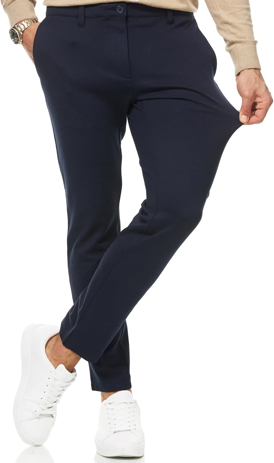 Indicode Herren Rodekro Performance Pants | Chinohose Herrenhose Super Stretch Stoffhose Bequeme Bus