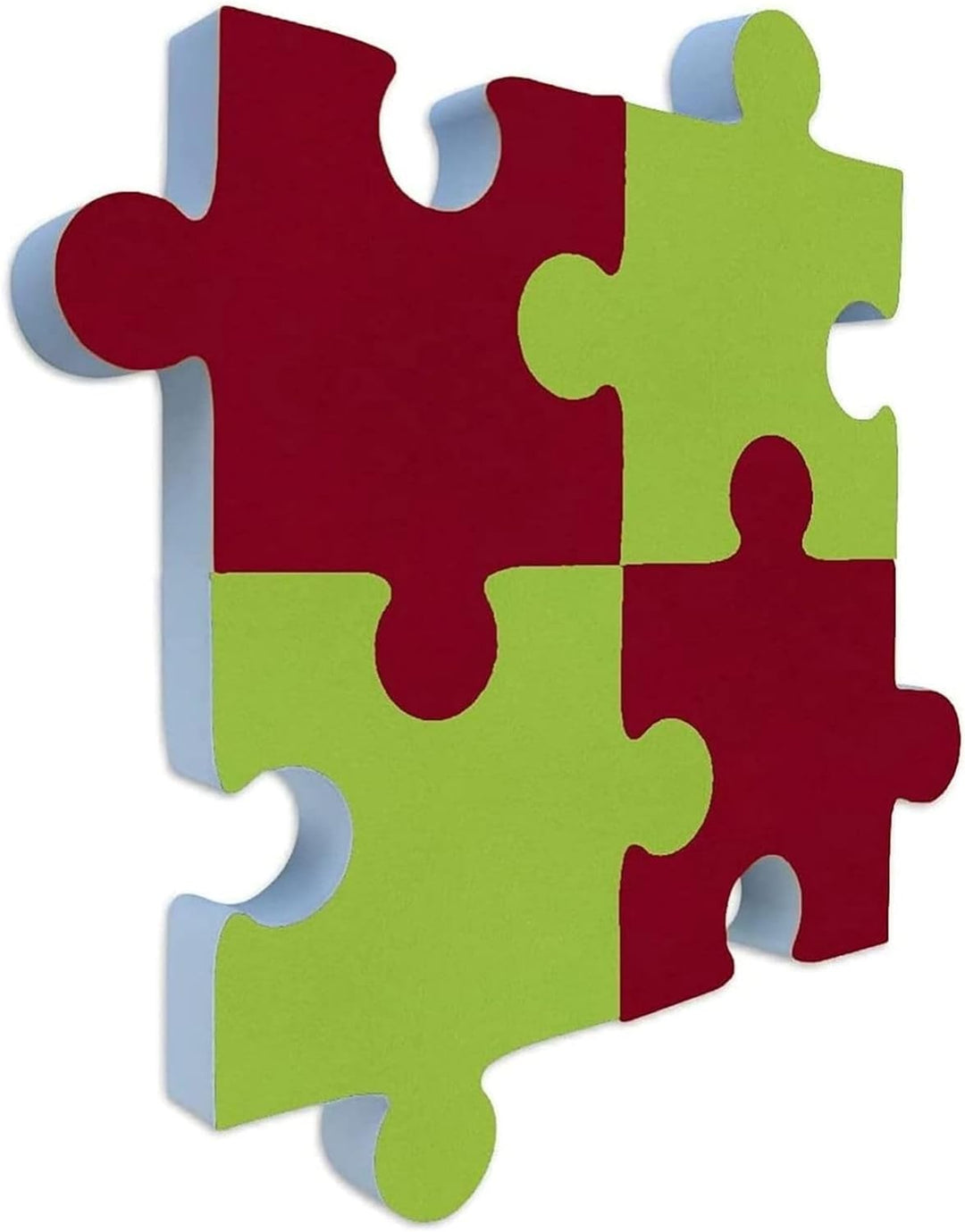 platino24 Schallabsorber-Set PUZZLE aus Basotect G+ mit Akustikfilz, Akustikbild aus 2x Bordeaux, 2x