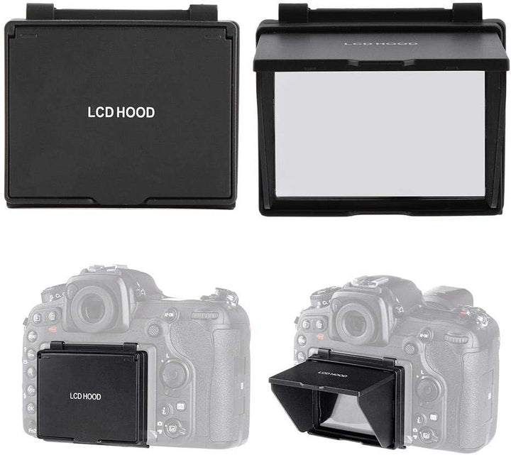 LCD Schirm Sonnenschutz mit Pop-up Hauben Schirm Schutzabdeckung Faltbares Kamera Sonnenschutz Visie