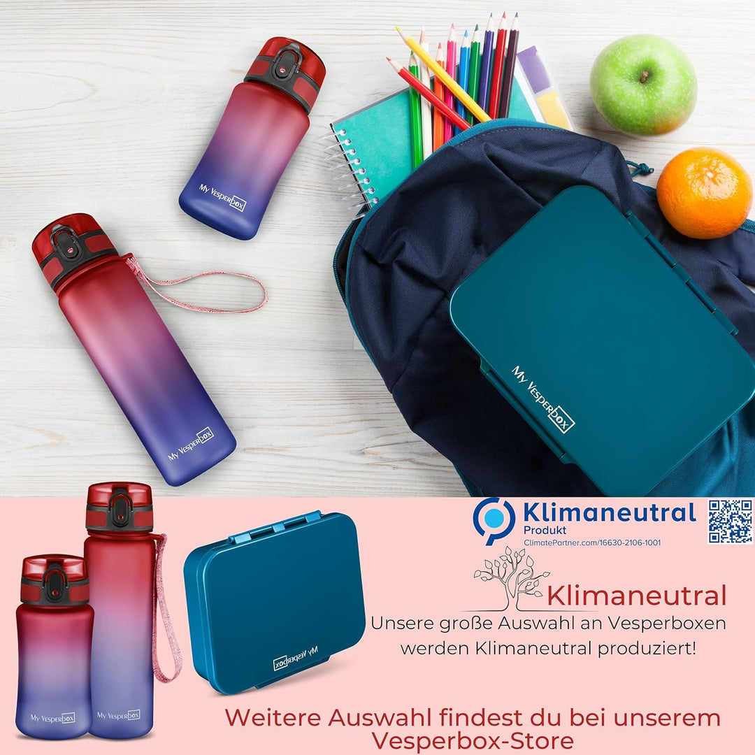 My Vesperbox – Bento Box Kinder - Lunchbox mit 4+2 Fächern - extrem robust – Brotdose – Brotbox idea
