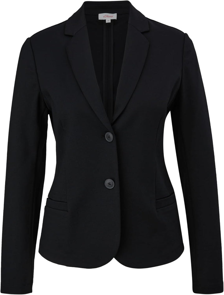 s.Oliver Jersey-Blazer mit Twillstruktur 36 9999_schwarz, 36 9999_schwarz