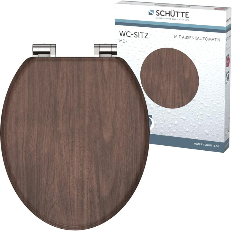 SCHÜTTE WC-Sitz MDF (Dark Wood) Dark Wood MDF, Dark Wood MDF