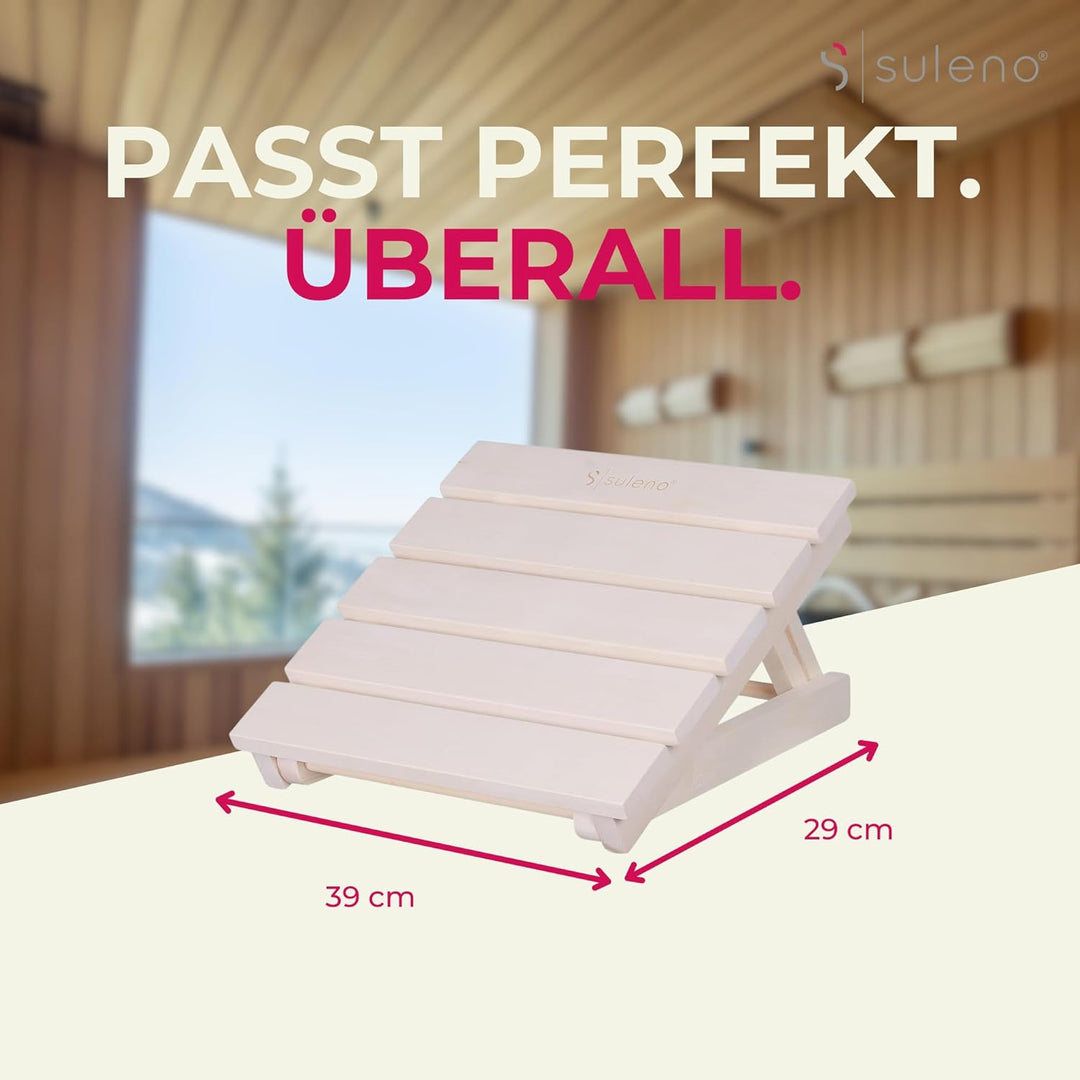 SULENO Sauna Kopfstütze JARI verstellbar Espe Nackenstütze Kopfkeil