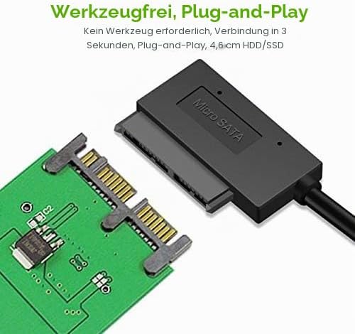 cablecc USB 3.0 zu mSATA 50-Pin SSD & 1,8" Micro SATA 7+9 16-Pin Adapter Add-On-Karten PCBA USB 3.0