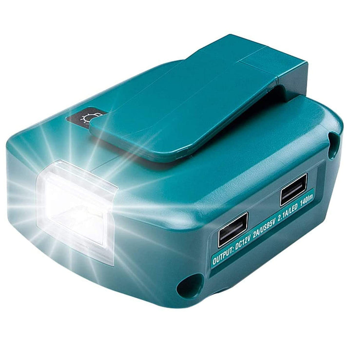 ADP05 Stromquelle für Makita 18V Lithium-Ionen Akku, YEX-BUR USB Telefonladeadapter Konverter mit Zw